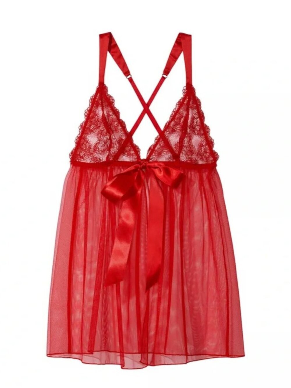 New! Victoria‎ Secret Red Queen of Hearts Open Cup Babydoll Lingerie 9082
